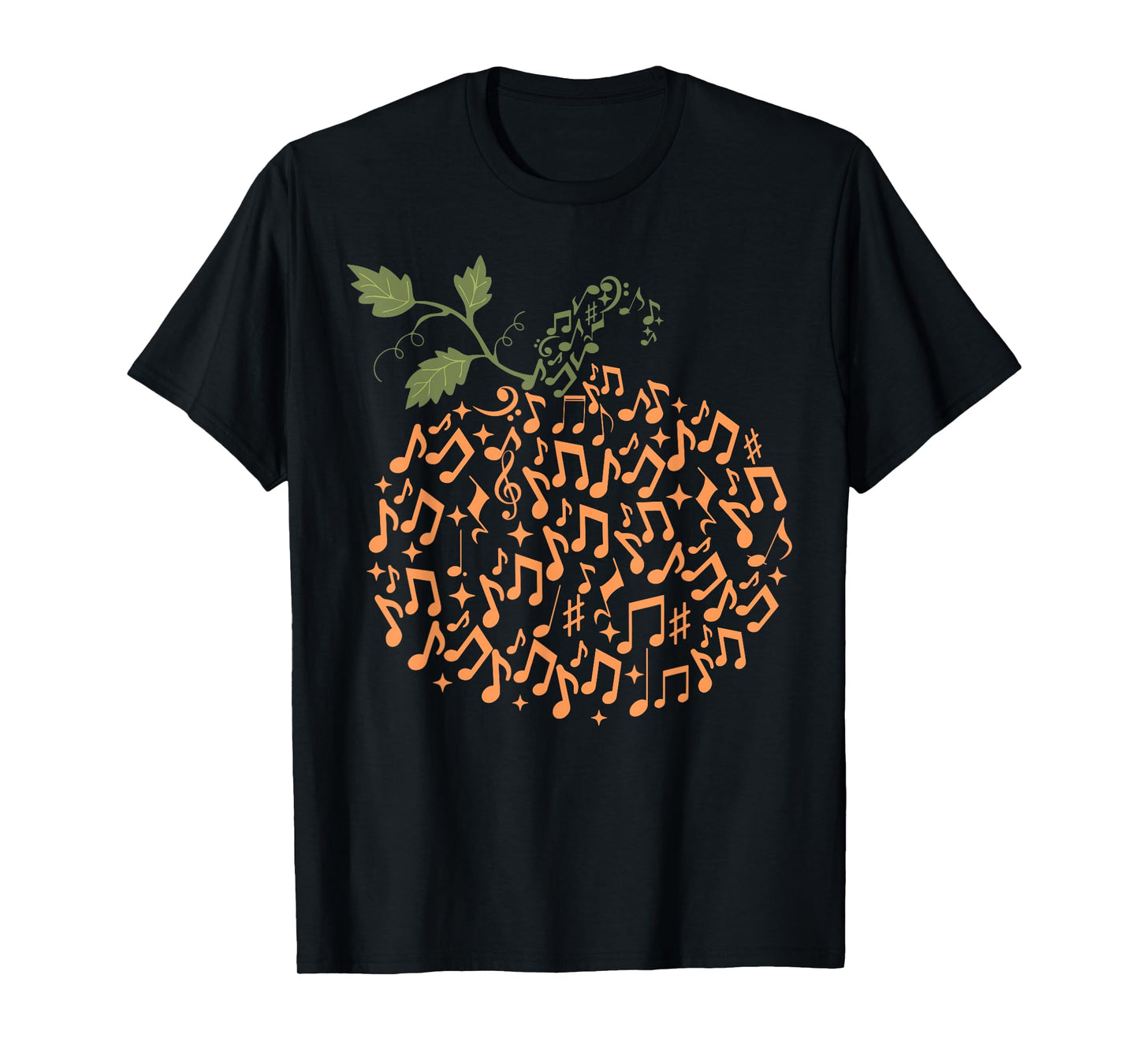 Music Notes Pumpkin Fall Music Teacher Autumn Halloween T-Shirt