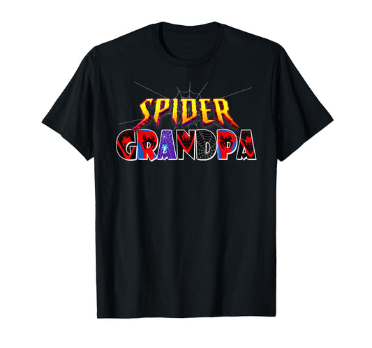 Spider Grandpa Shirt Birthday Fathers Day Halloween Costumes T-Shirt