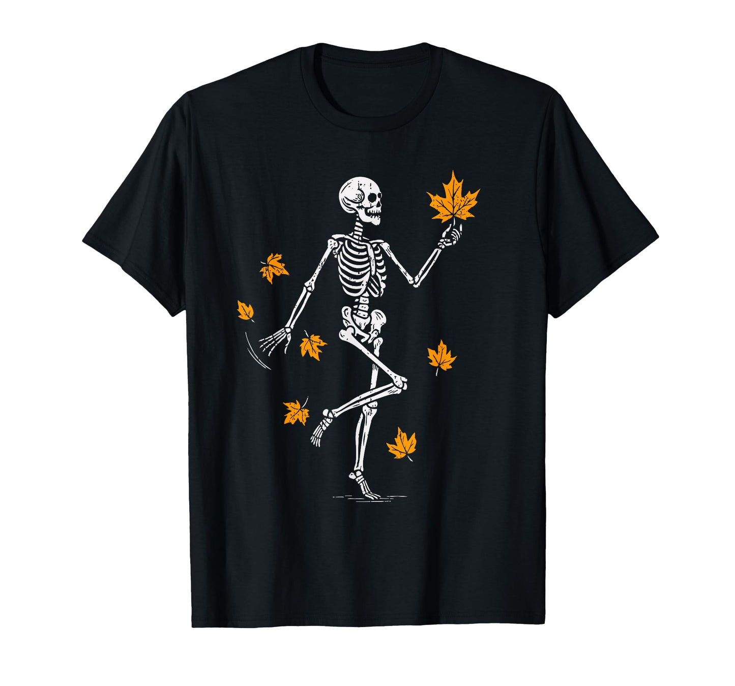 Skeleton Spooky Dancing Fall Halloween Thanksgiving Dance T-Shirt