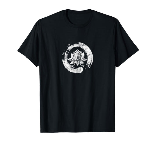 Enso Zen Circle of Enlightenment Lotus Vintage T-shirt T-Shirt