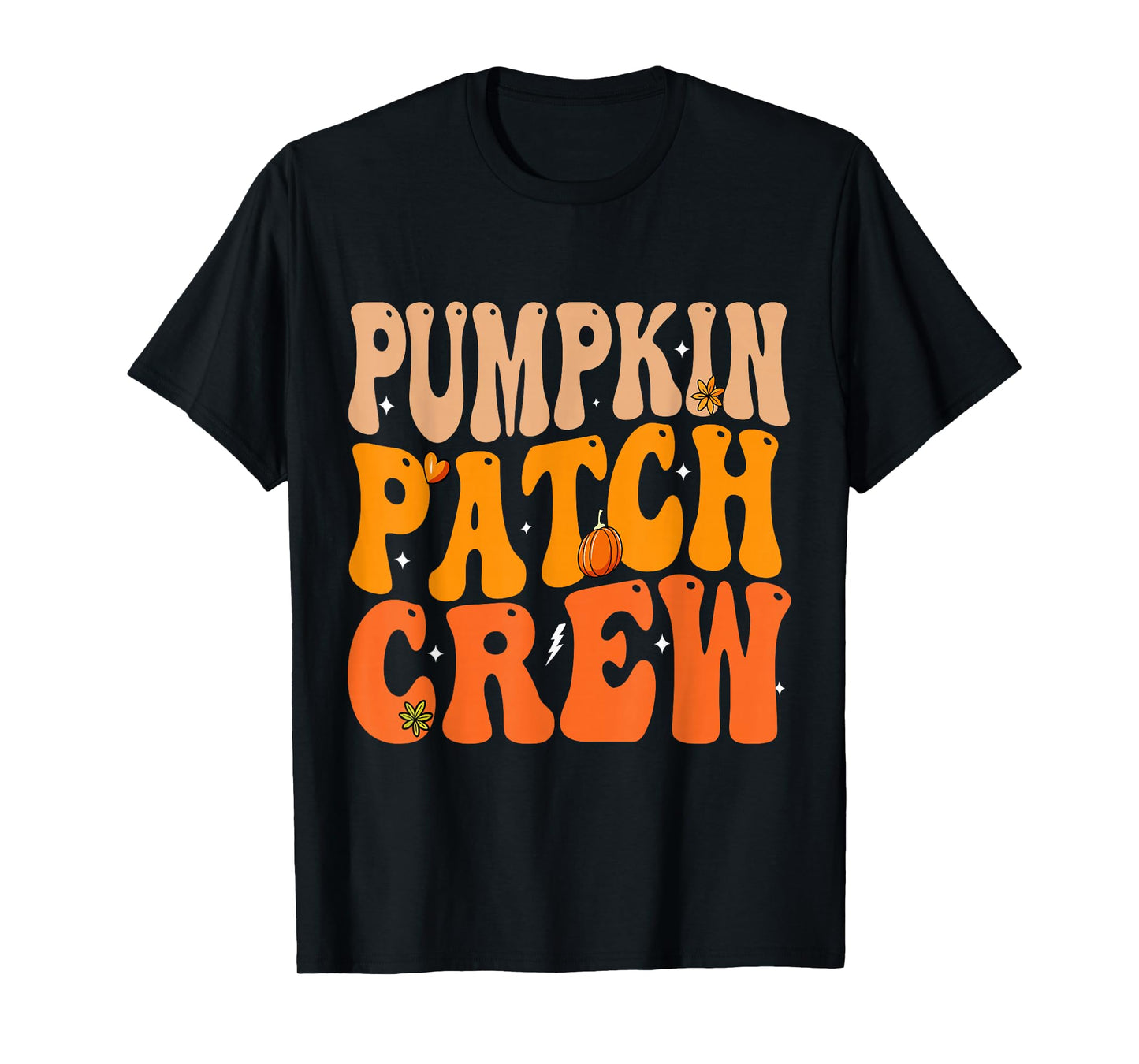 Pumpkin Patch Crew Matching Family Halloween Groovy T-Shirt