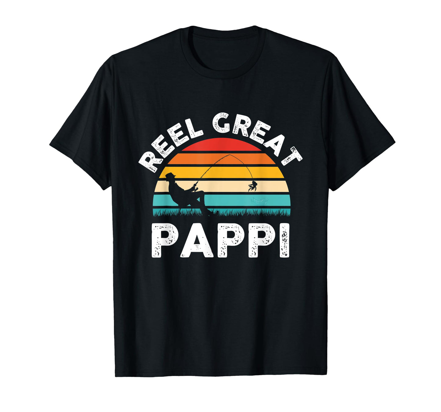 Mens Fishermen Reel Great Pappi Vintage Fishing Father’s Day T-Shirt