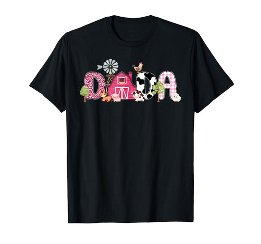 Dada Farm Animal Birthday 1st Family Matching Party Dad T-Shirt