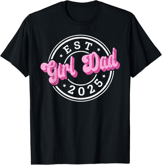 Girl Dad Fathers Day Dad Daughter, Dad Of Girls Outnumbered T-Shirt