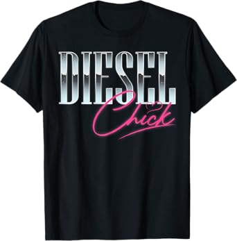 Diesel Chick Trucker Truck Driver Funny Women Retro Vintage T-Shirt