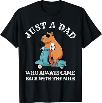 Just A Dad Who Always Came Back With The Milk Retro Fathers T-Shirt