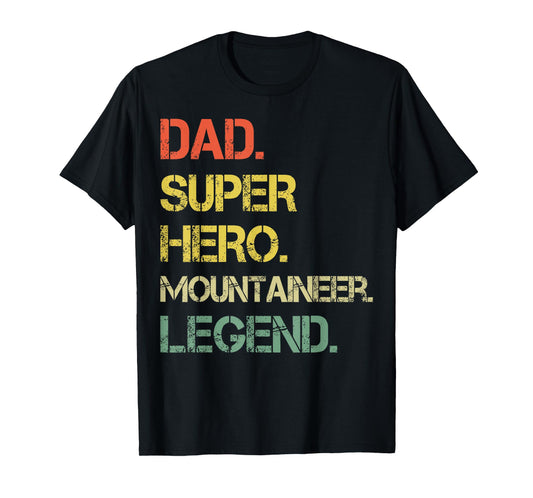 Vintage Style Dad Hero Mountaineer Legend Father's Day T-Shirt