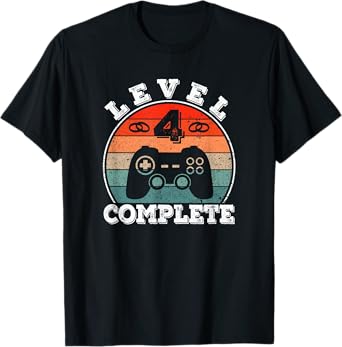 4 Years Marriage Anniversary 4 Year Married Level 4 Complete T-Shirt