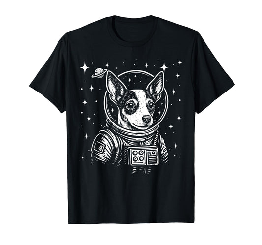 Astronaut Rat Terrier Space Galaxy Dog Lovers T-Shirt