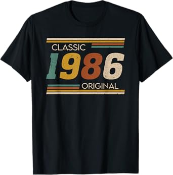 Vintage Classic 1986 Original 36 Years Old 36th Birthday T-Shirt