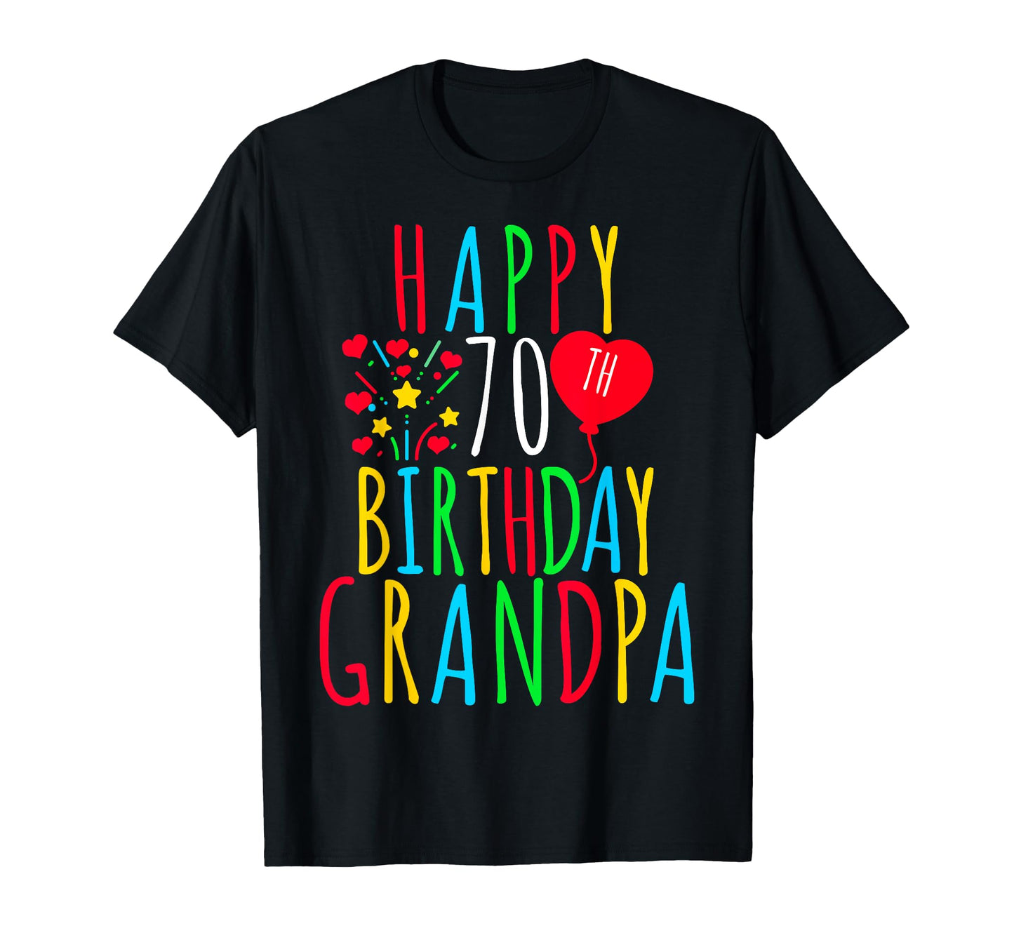 Happy 70th Birthday Grandpa Birthday 70 Years Old Grandpa T-Shirt