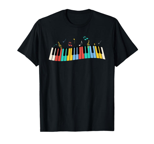 Musical Instrument Piano Gift Men Women Kids Cool Piano Keyboard Player Funny Pianist Keyboardist Outfit T-Shirt