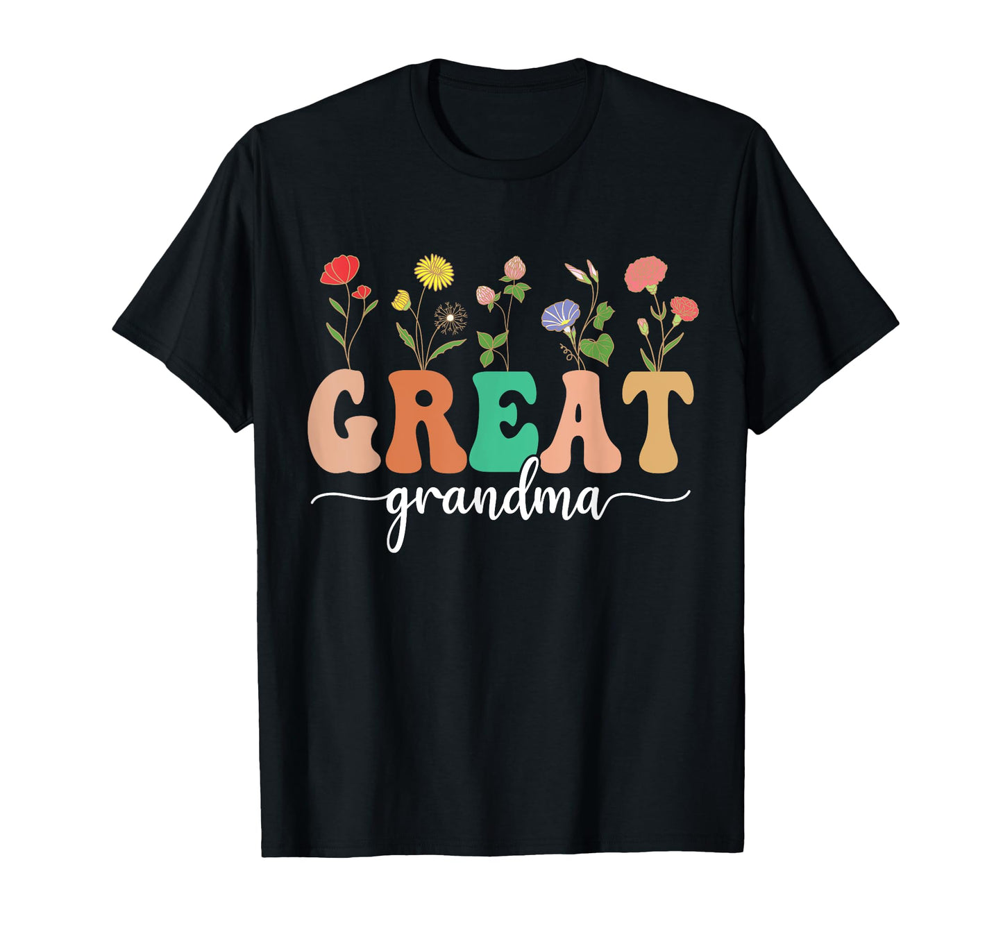 Wildflowers Great Grandma Floral Mother's Day Great Grandma T-Shirt