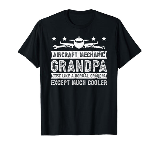 Aircraft Mechanic Grandpa Cool Aviation Mechanic Grandpa T-Shirt