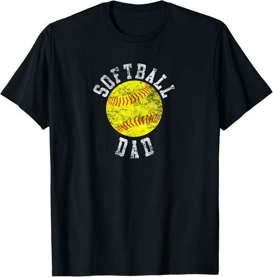 Vintage Softball Dad T-Shirt