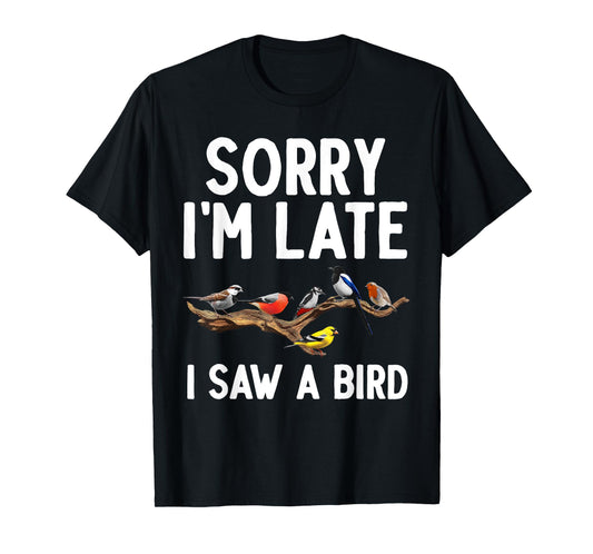 Cool Bird Watching Art For Men Women Birder Nerd Birdwatcher T-Shirt