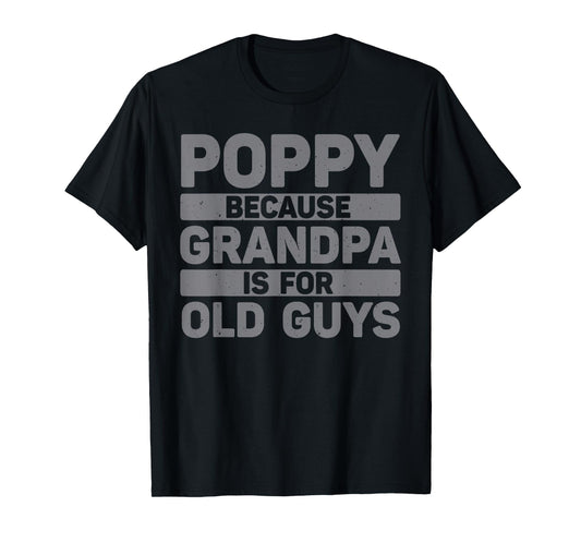 Poppy Design For Grandpa From Grandkids Father's Day Poppy T-Shirt