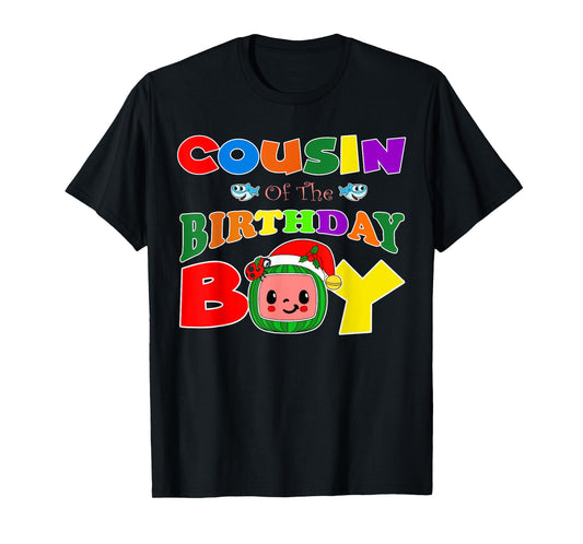 Cousin Of The Birthday Boy Funny Melon Family Matching T-Shirt