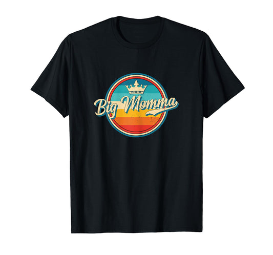 Womens Big Momma Retro Name Funny Vintage Style Mother Mama T-Shirt