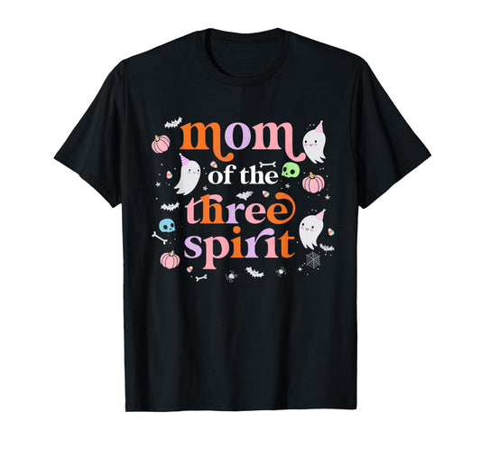 Mom of The Three Spirit Halloween 3rd Birthday Boy Ghost T-Shirt