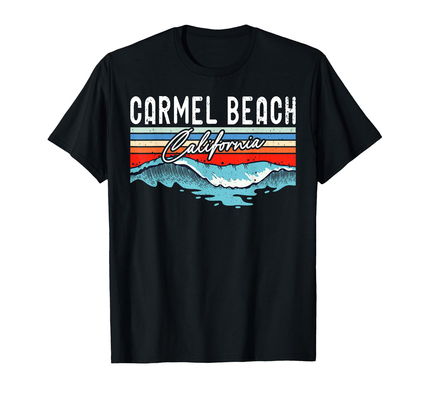 Retro Carmel Beach California Surfer Surfboarder Men Women Kids T-Shirt
