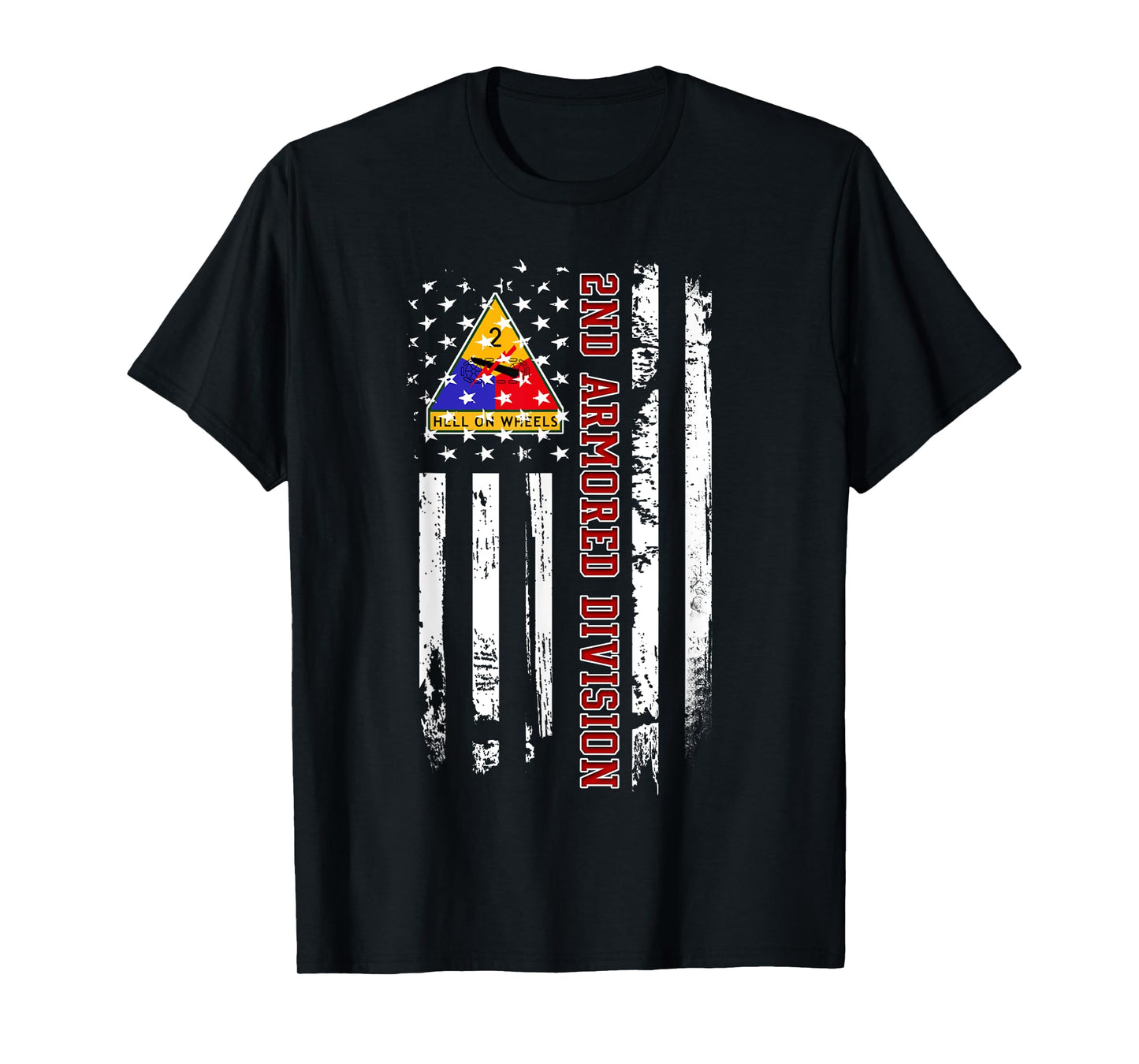 2nd Armored Division American Flag Military Veteran Day Papa T-Shirt
