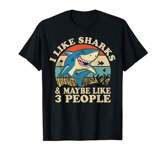 Cool Shark Art Men Women Great White Hammerhead Shark T-Shirt