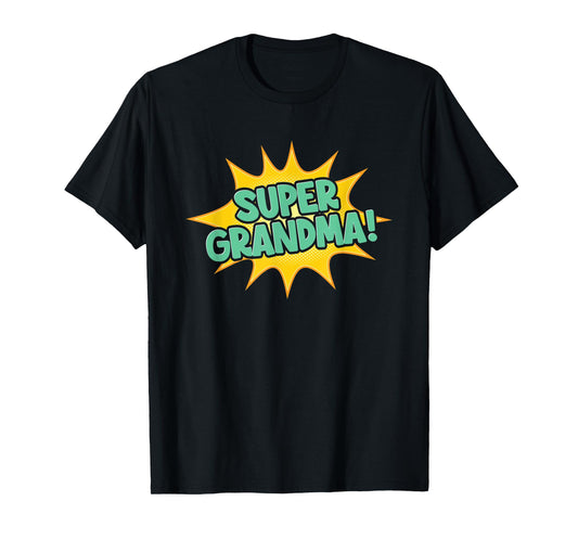 Super Grandma Comic Superhero Retro Grandma Mother's Day T-Shirt