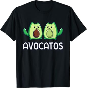 Avogato Avocado Cat Vegan Cat T-Shirt