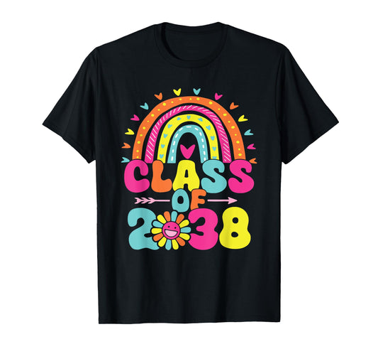 Class Of 2038 Retro Groovy Rainbow Grow T-Shirt