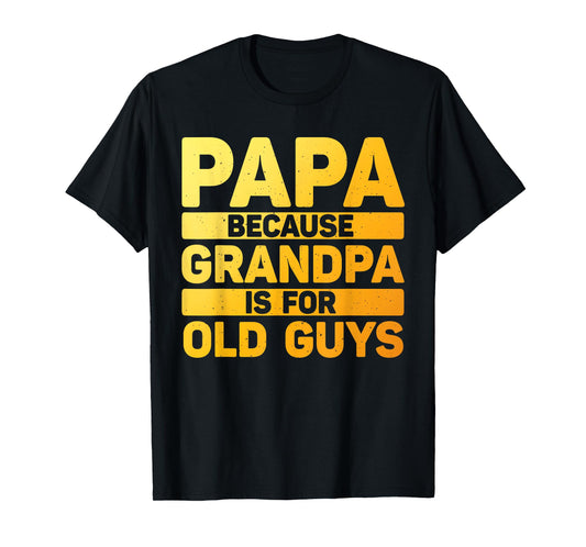 Papa Art For Grandpa Men From Grandkids Father's Day Papa T-Shirt