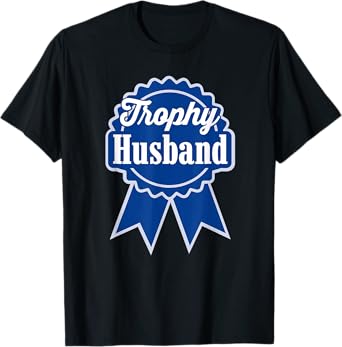 Trophy Husband Retro Ribbon Style T-Shirt