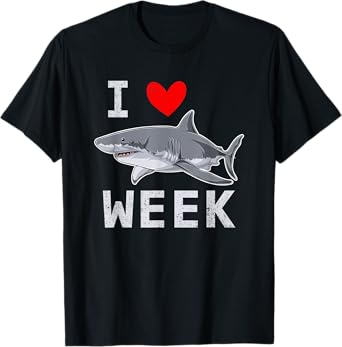I Love Sharks Funny Shark Event Week Lovers T-Shirt