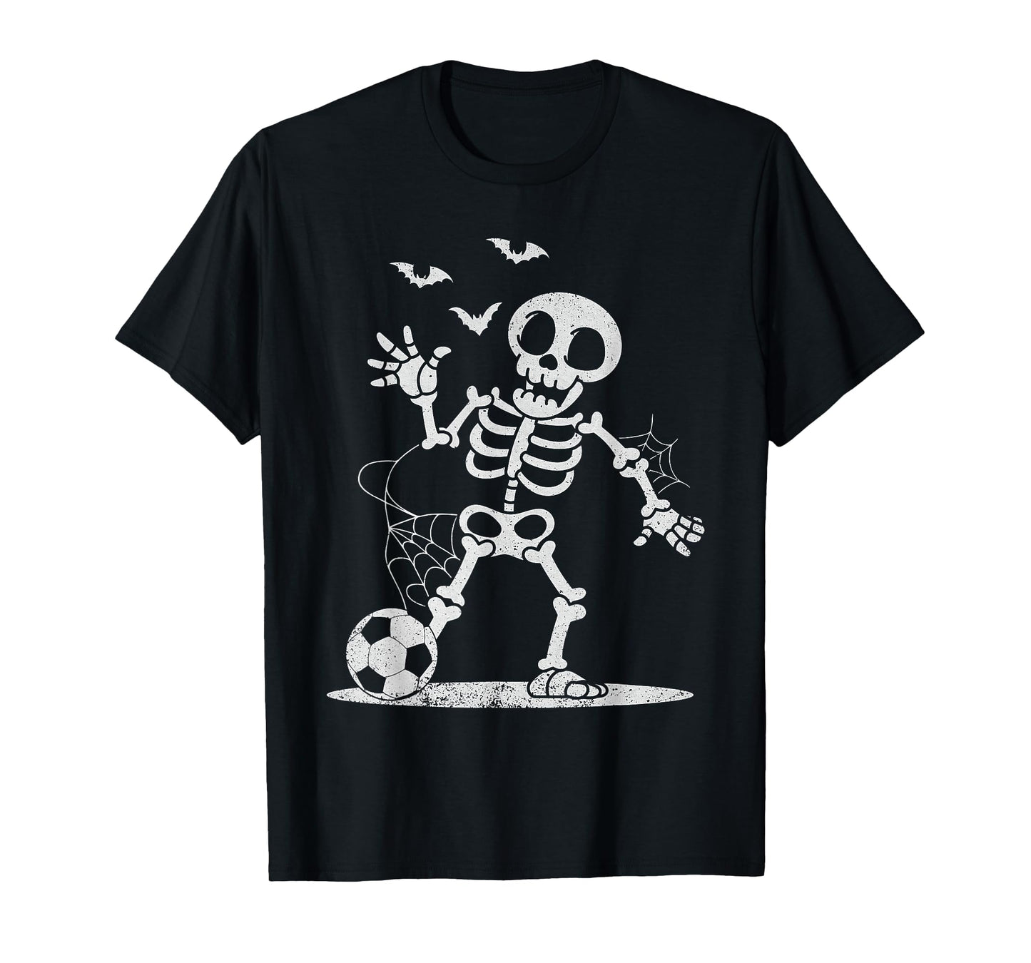 Soccer Skeleton Halloween Men Boys Soccer Player Halloween T-Shirt