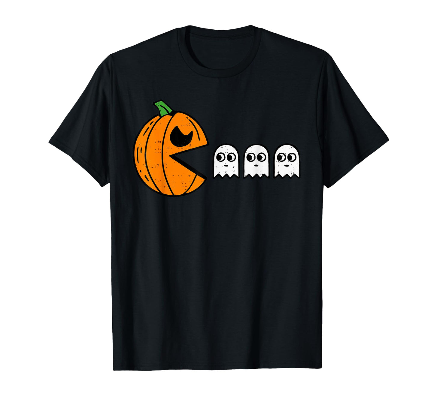 Pumpkin Eating Ghost Gamer Halloween Gaming Boys Teen Kids T-Shirt