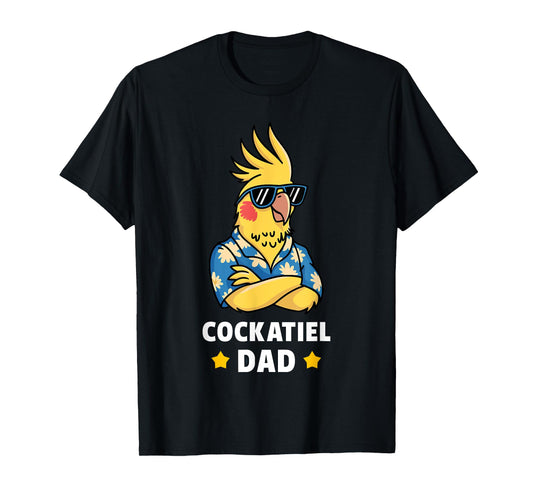 Cockatiel Art For Men Father Cockatoo Bird Cockatiel Lover T-Shirt