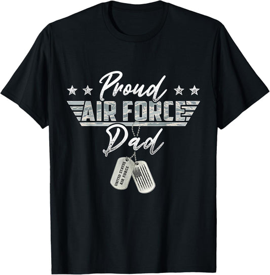 Proud Air Force Dad Military US Air Force Family Matching T-Shirt