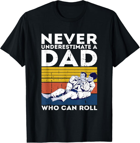 Mens Retro Jiu-Jitsu Dad BJJ Men Father Vintage T-Shirt
