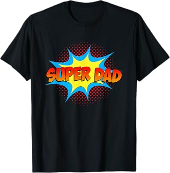 Super Dad Family Matching Superhero Comics Set Fathers Day T-Shirt