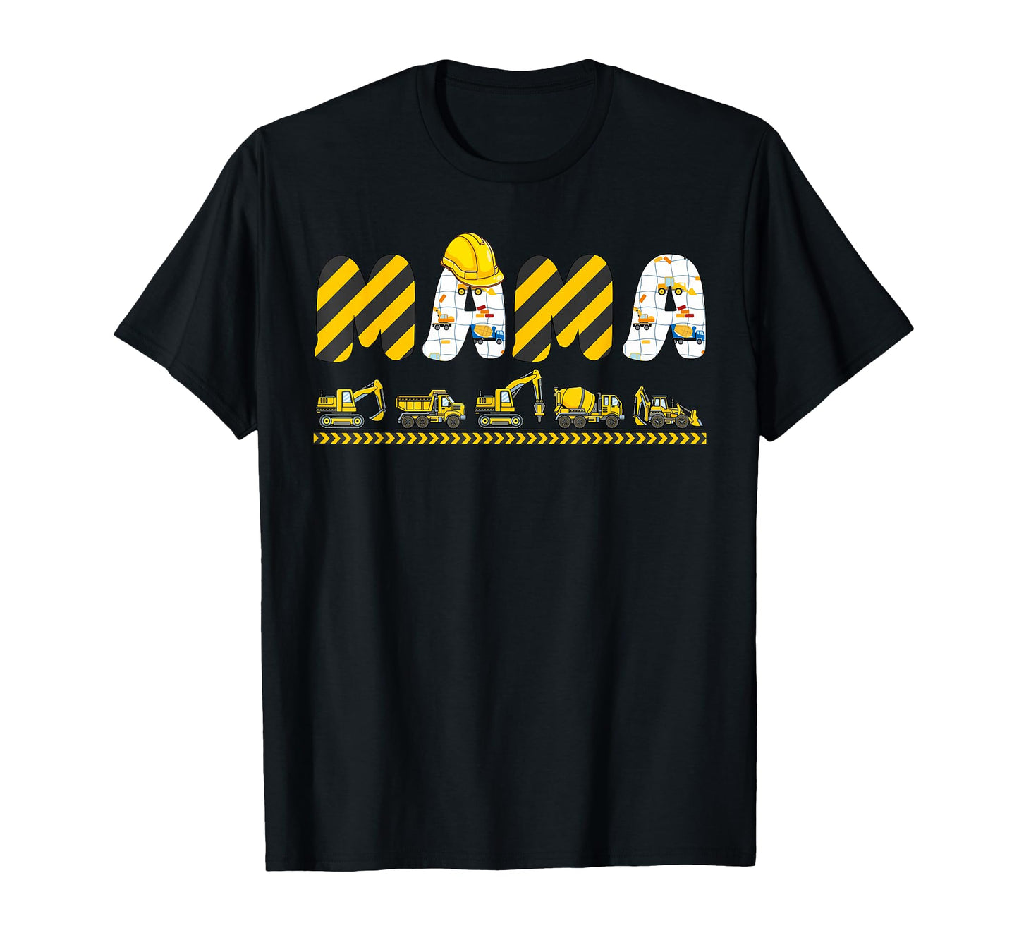 Mom Dad Construction Birthday Mama Excavator Digger Tractor T-Shirt