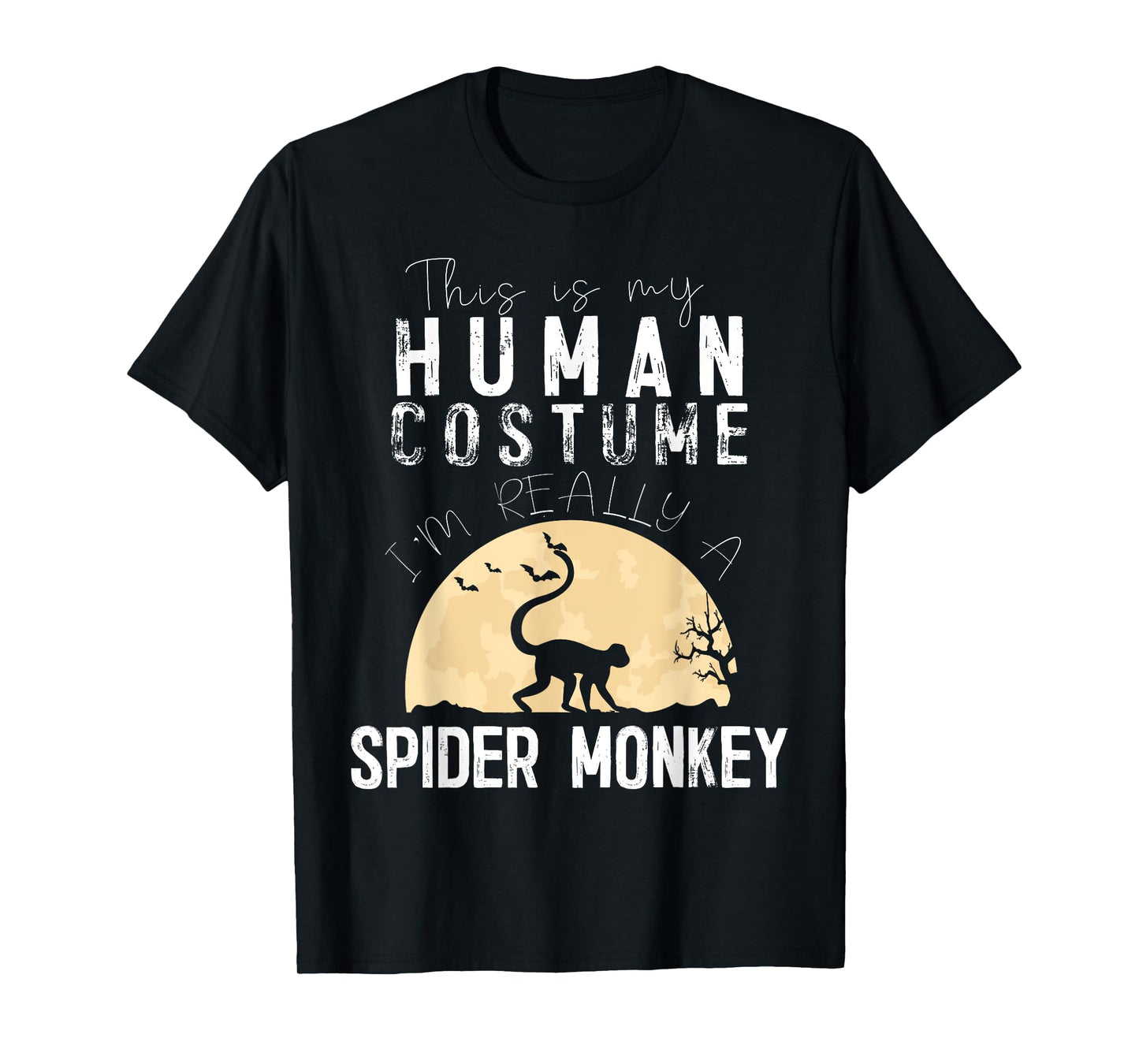 Halloween Human Costume Spider Monkey Creepy Horror T-Shirt