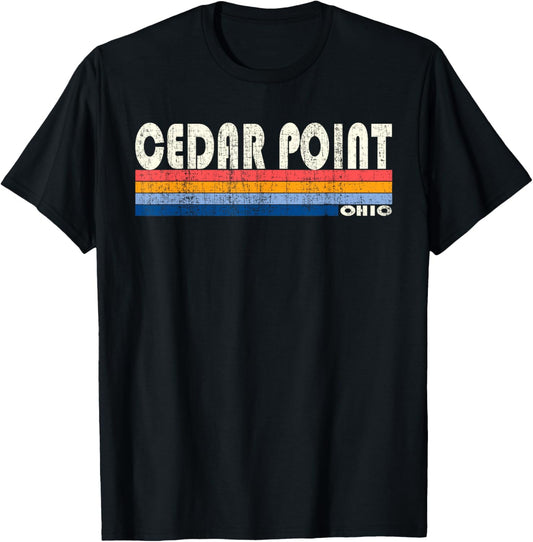 Vintage 70s 80s Style Cedar Point OH T-Shirt T-Shirt