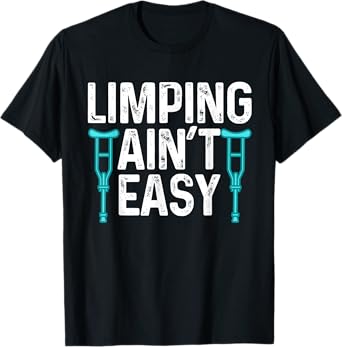 Funny Broken Leg Designs For Kids Men Women Foot Recovery T-Shirt