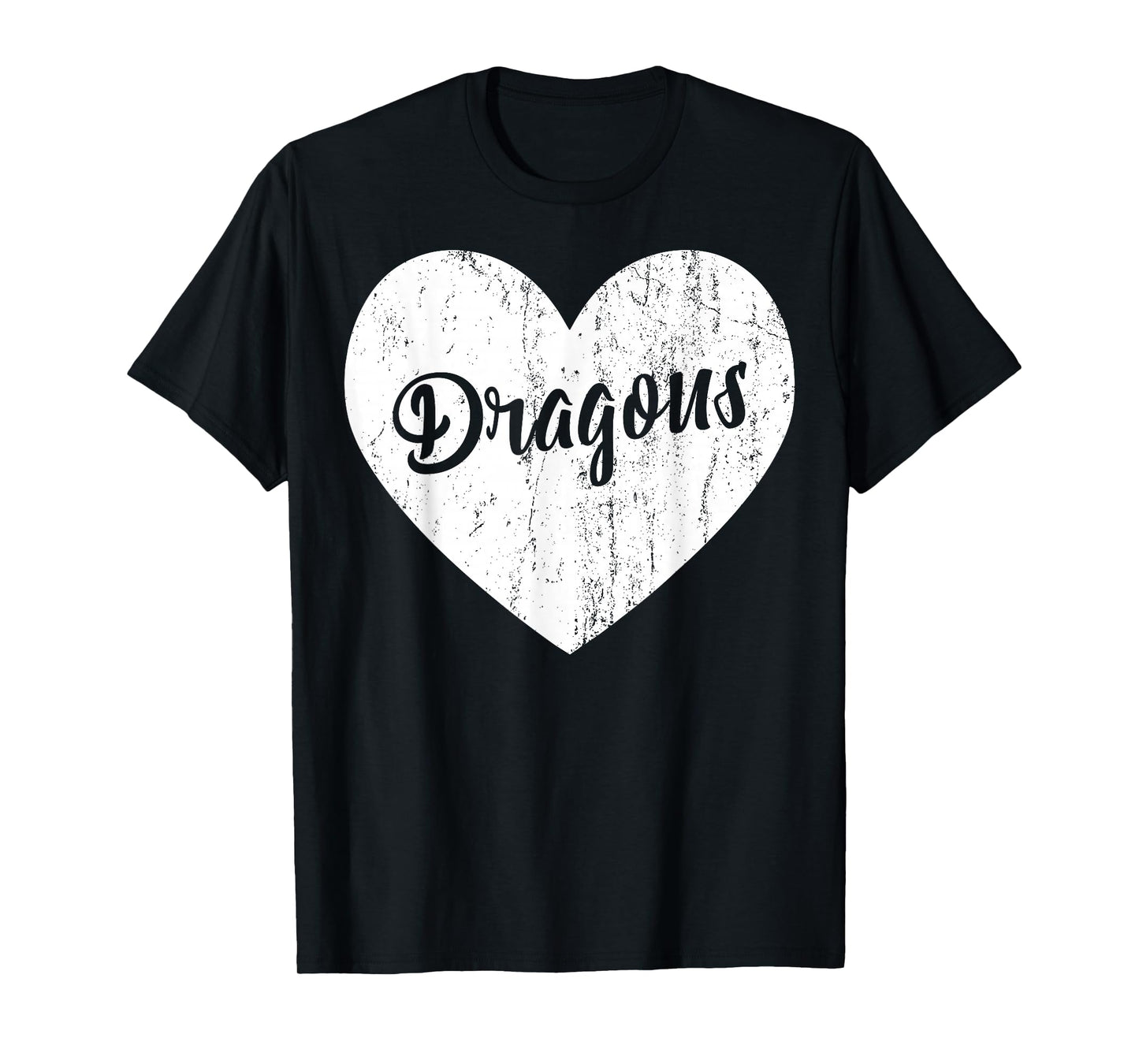 Dragons School Sports Fan Team Spirit Mascot Heart Gift T-Shirt