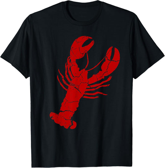 Vintage Lobster Print Shirt Red - Lobster T Shirt T-Shirt