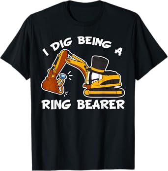 Ring Bearer Wedding Reception Groom Toddler Tractor Gift T-Shirt