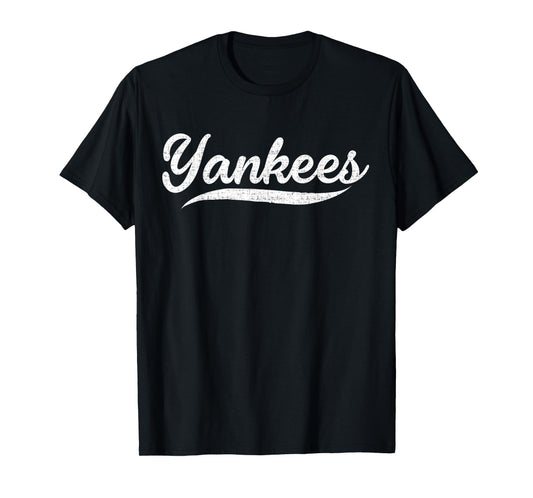 Vintage Yankees Retro Style 70s 80s First Name Personalized T-Shirt