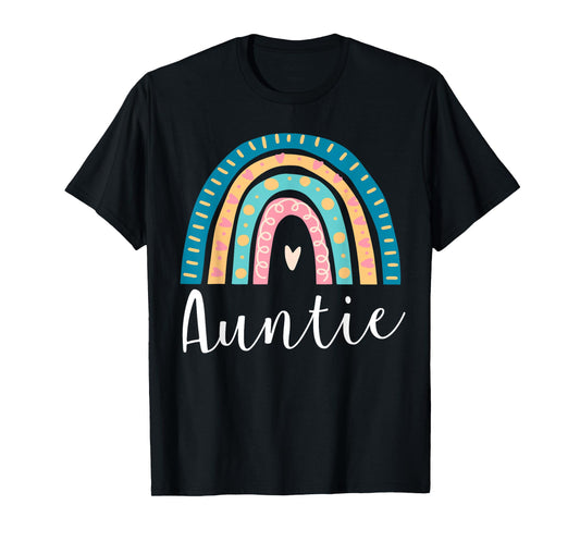 Auntie Rainbow Gifts Family Matching Birthday T-Shirt