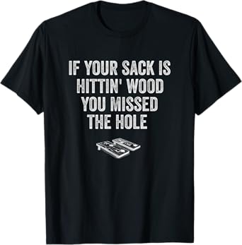 Cornhole Shirt Funny Team Women Men Your Hole Is My Goal T-Shirt