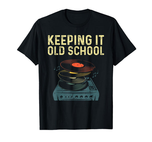 Cool Vinyl For Men Women Music Record Turntable Collecting T-Shirt